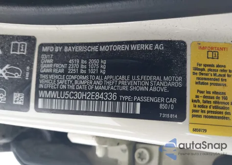 2017 Mini Clubman Cooper S z USA, uszkodzony, nr VIN WMWLU5C30H2E84336